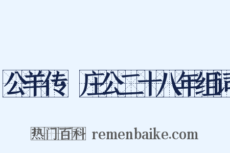 公羊传·庄公二十八年组词是什么意思的图片